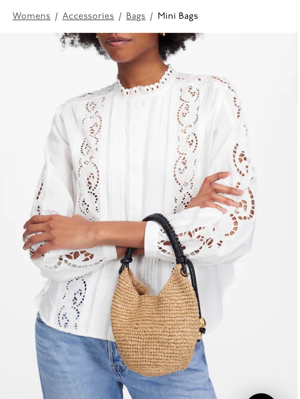 Madewell Camren Woven Mini Bag with Gold Accent - Picture 2 of 4